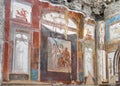 fresco wall mural in detail in the ancient Roman city of Herculaneum