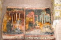 Fresco on the wall of an old Serbian Orthodox monastery Royalty Free Stock Photo