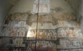 Fresco on the wall of an old Serbian Orthodox monastery Royalty Free Stock Photo