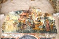 Fresco on the wall of an old Serbian Orthodox monastery Royalty Free Stock Photo
