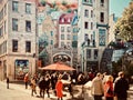 The Fresco Wall In Quebec City, Canada Royalty Free Stock Photo