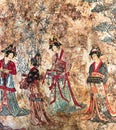 Frescoe in the Liao grave of mont Bao, in Chifeng, Mongolia, China