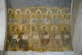 Frescoes by Andrey Rublev of the 12th century in the Dmitrievsky Cathedral in Vladimir, Russia