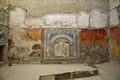 Frescoes in Casa Neptunus, Herculaneum Royalty Free Stock Photo