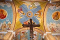 Frescoes on the ceiling in Greek Orthodox Church