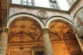 Frescoes decoration in Palazzo Vecchio. Florence, Italy Royalty Free Stock Photo