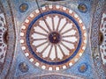 Frescoes of the dome of the Blue Mosque in Istanbul. Landmarks of Turkey. Turkey. Istanbul. September 25, 2021 Royalty Free Stock Photo