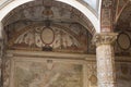 Frescoes at the first inner courtyard of Palazzo Vecchio, Florence, Tuscany, Italy