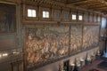 Frescoes by Giorgio Vasari in the Salone dei Cinquecento at Palazzo Vecchio, Florence, Italy. Royalty Free Stock Photo