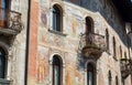 Frescoes on the houses in Trento in Italy Royalty Free Stock Photo