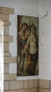 Frescoes image of the ancient architectural Museum of Paphos in Cyprus