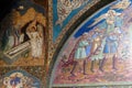 Frescoes on the interior walls of St. Kyriaki church Royalty Free Stock Photo