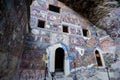 Frescoes on the rock church in Sumela Monastery. Sumela Monastery is a Greek Orthodox monastery. Royalty Free Stock Photo