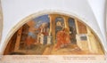 Frescoes with scenes from the life of St. Francis of Assisi Royalty Free Stock Photo