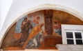 Frescoes with scenes from the life of St. Francis of Assisi Royalty Free Stock Photo