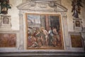 Frescoes in a small church, Santa Prassede, in Rome Italy Royalty Free Stock Photo