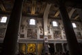 Frescoes in a small church, Santa Prassede, in Rome Italy Royalty Free Stock Photo