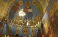 Frescoes of a small orthodox church in Georgia Royalty Free Stock Photo