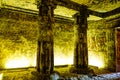 Frescoes at the wall of the tomb of MeryRe, High Priest of the Athen in Akhetaten at Amarna archarological site, Egypt Royalty Free Stock Photo