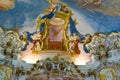 Frescoes of wieskirche church Royalty Free Stock Photo