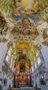 Frescoes in the Wieskirche Church in Bavaria Royalty Free Stock Photo