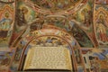 Frescos at Rila Monastery church. Royalty Free Stock Photo