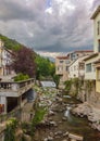 The Freser river in the town of Ribes de Freser