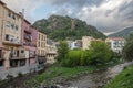 The Freser river in the town of Ribes de Freser