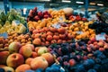 Fresg Ripe Fruits At A Farmers Market