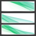 Fresh abstract spring header flyer set