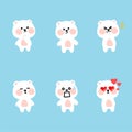 Fresh Adorable Polar Bear Character Vector Illustration