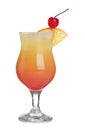 Fresh alcoholic Tequila Sunrise cocktail isolated