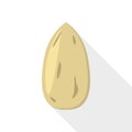 Fresh almond nut icon, flat style Royalty Free Stock Photo