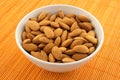 Fresh almonds in a bowl