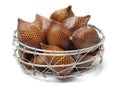 Fresh Alocal fruit indigenous in indonesia and malaysia , sometime known as snake fruits Royalty Free Stock Photo