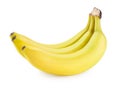 Fresh appetizing banana, useful fruit on white