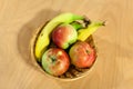 Fresh apple an banana Royalty Free Stock Photo