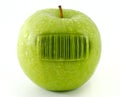 Fresh apple with bar code Royalty Free Stock Photo