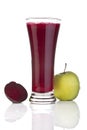 Fresh apple and beetroot juice Royalty Free Stock Photo