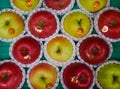 Fresh apple fruits for sale at street market