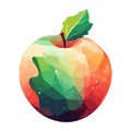 Fresh apple leaf abstract style