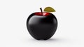Fresh Apple on White Background - Crisp Fruit, Healthy Snack, Minimalist Food Stock Photo.