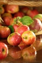 Apple heart on a wet table Royalty Free Stock Photo