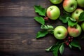 Fresh Apples on Wood