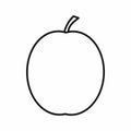 Fresh apricot icon, outline style Royalty Free Stock Photo