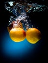 Fresh apricot in water Royalty Free Stock Photo