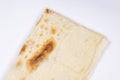 Fresh Armenian pita on a white background