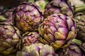 fresh artichokes at farmers market