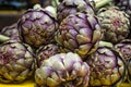 fresh artichokes at farmers market