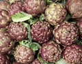 Fresh artichokes for sale at vegetable market 4 Royalty Free Stock Photo